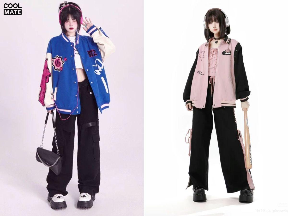 Phối đồ cùng quần jogger túi hộp và bomber jacket
