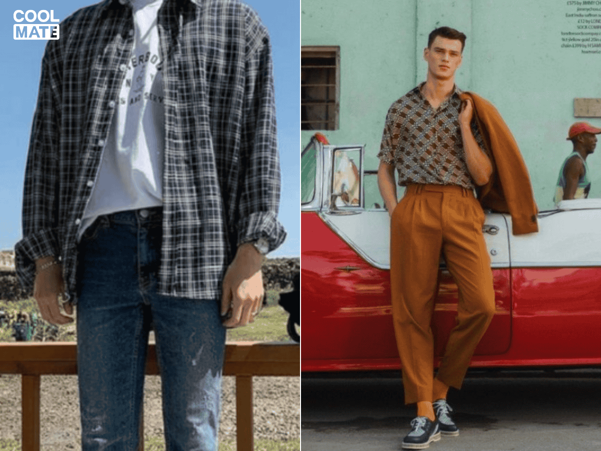 Áo sơ mi Vintage nam tay dài giúp chàng ấm áp giữa mùa đông lạnh giá