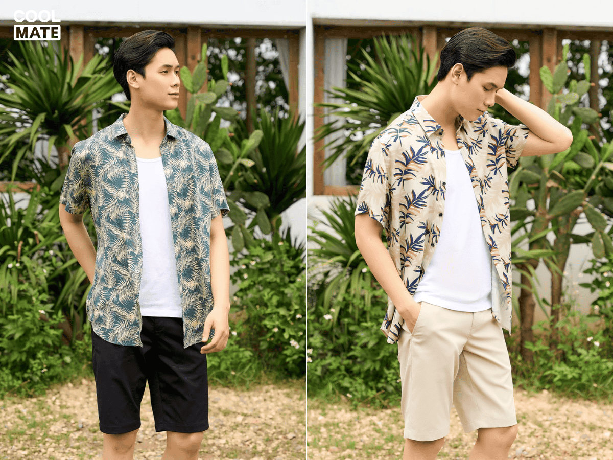 Áo sơ mi Vintage nam thiết kế tay mang màu sắc xưa cũ nhưng không kém phần trẻ trung