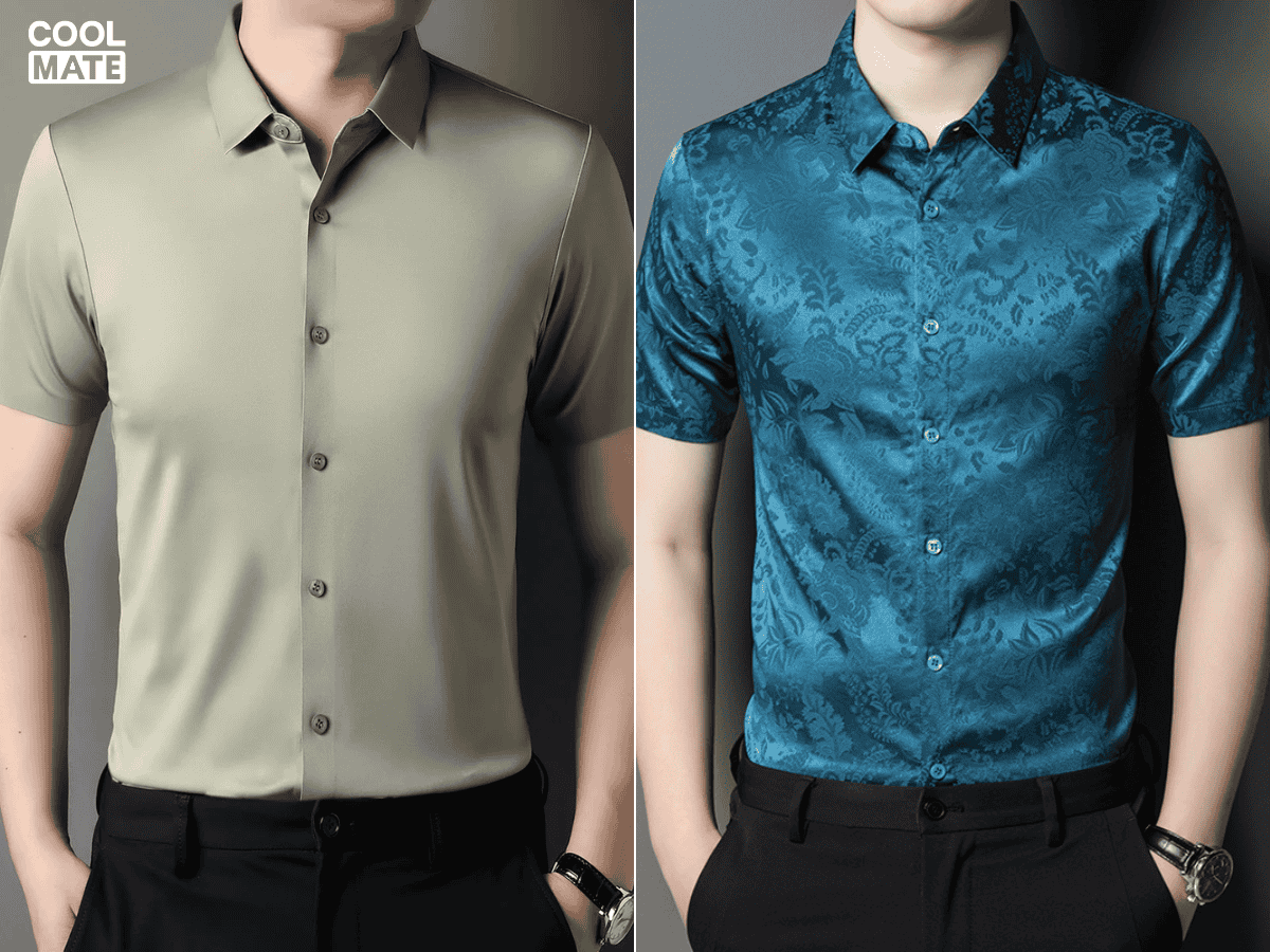 Nổi bật cùng áo sơ mi Vintage nam chất liệu lụa siêu mềm 