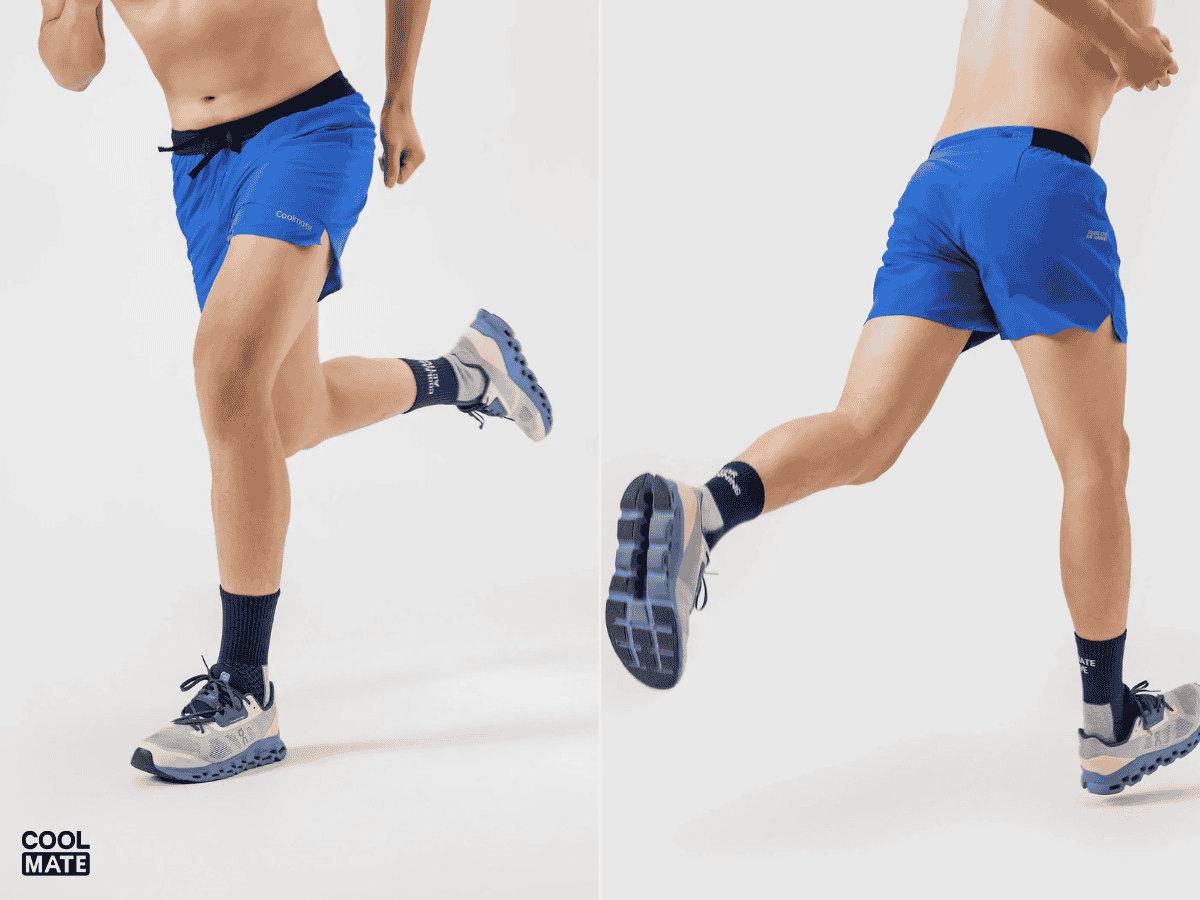 Mẫu quần shorts chạy bộ Coolmate Advanced Fast & Free