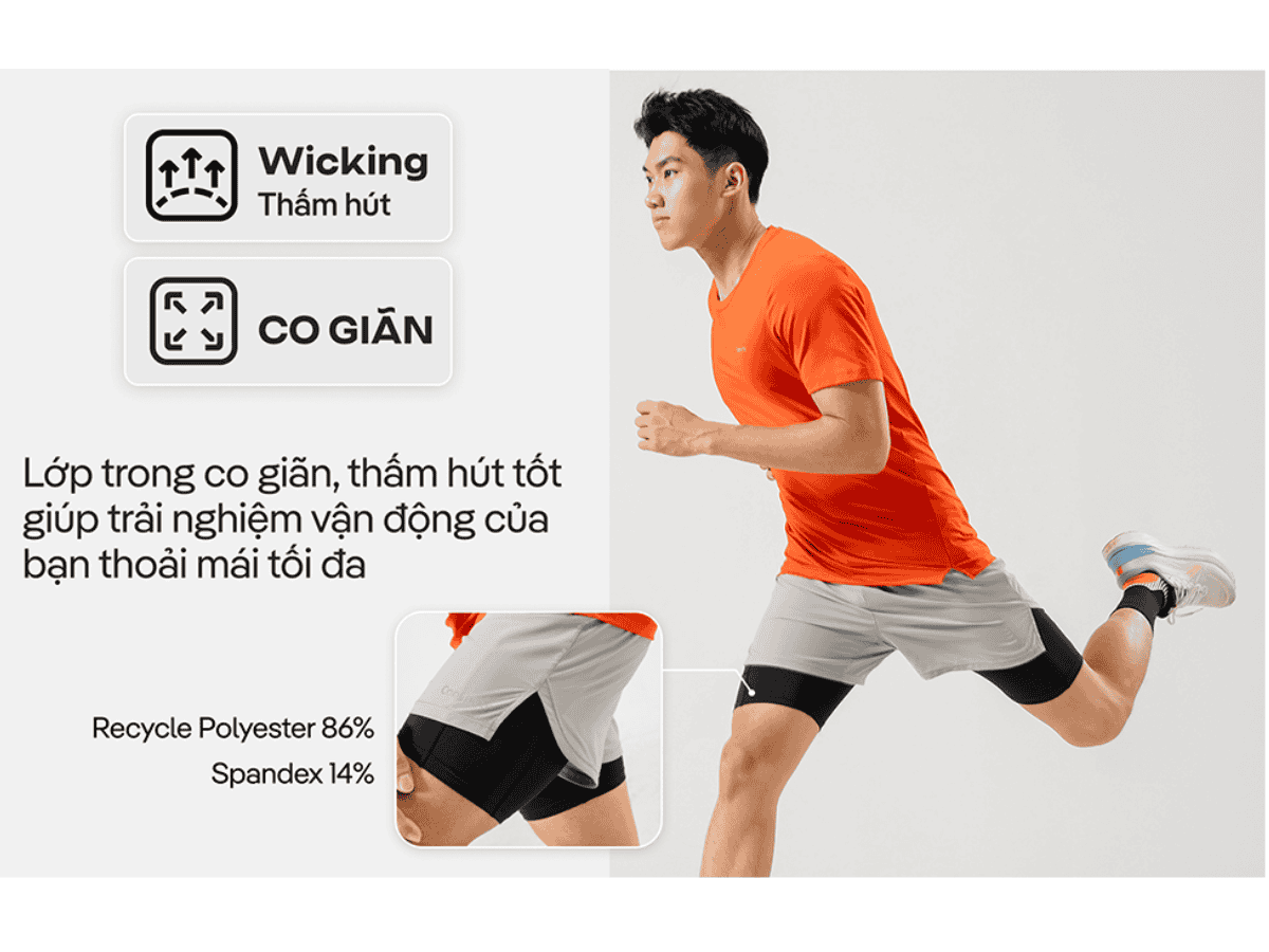 Lớp co giãn giúp chàng gia tăng trải nghiệm vận động 