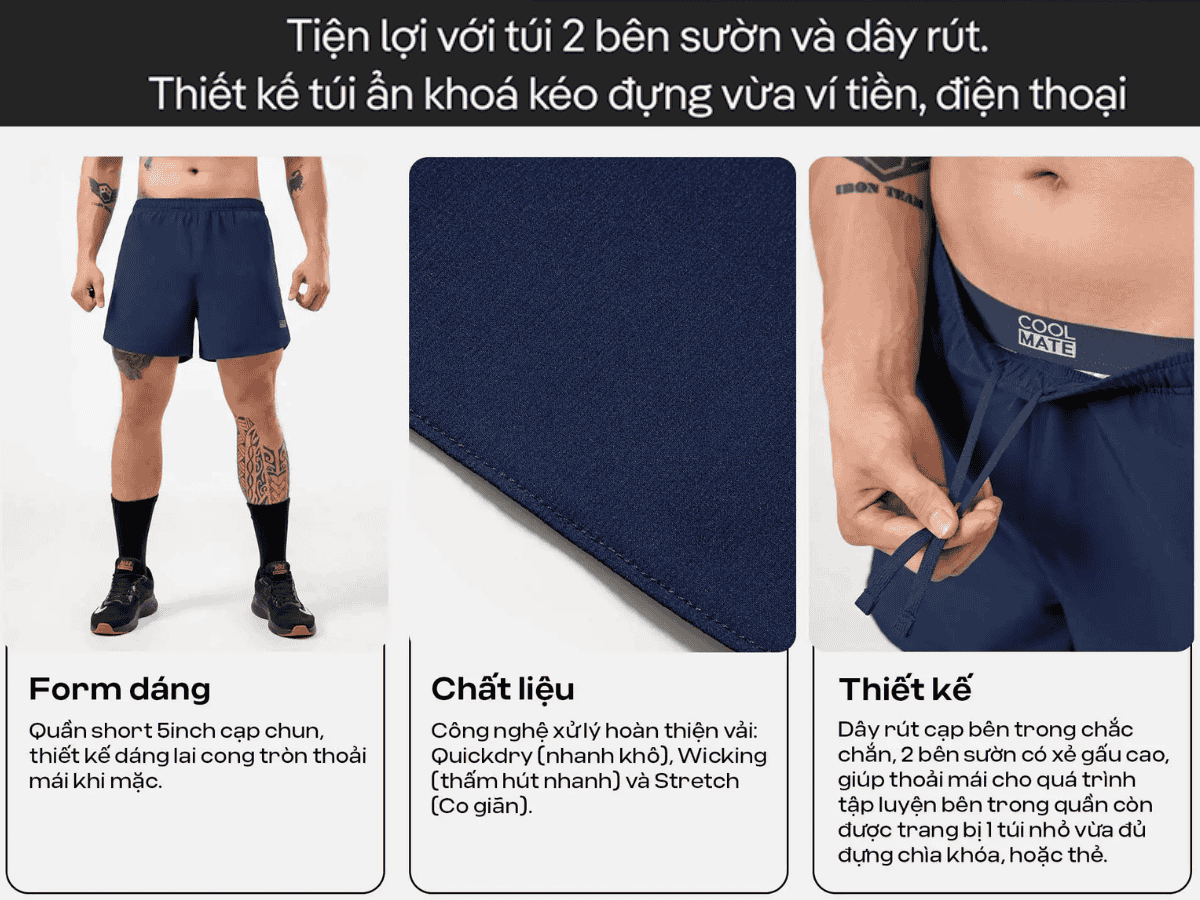Thiết kế tiện lợi, form dáng thoải mái khi mặc 
