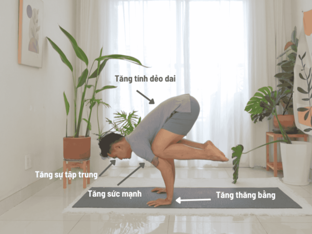 Tư thế con quạ không chỉ là một bài tập thể chất, mà còn là một phương pháp tuyệt vời để rèn luyện sự tập trung và kiên nhẫn