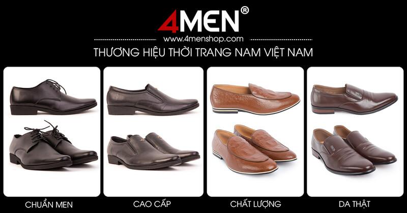 Giày da nam tăng chiều cao 4Men