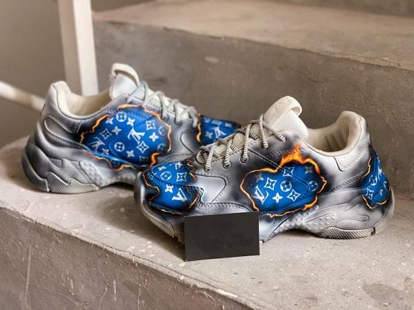 Mẫu giày MLB Big Ball custom họa tiết Gucci