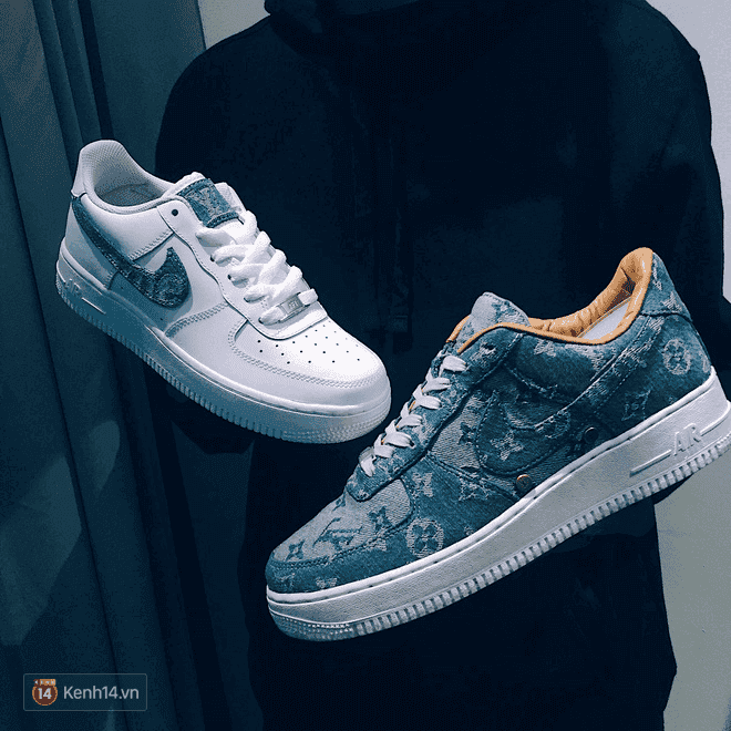 Mẫu giày Nike Air Force 1 custom LV x Supreme