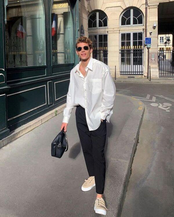 Trở thành chàng trai lịch lãm cùng áo sơ mi oversize tay dài