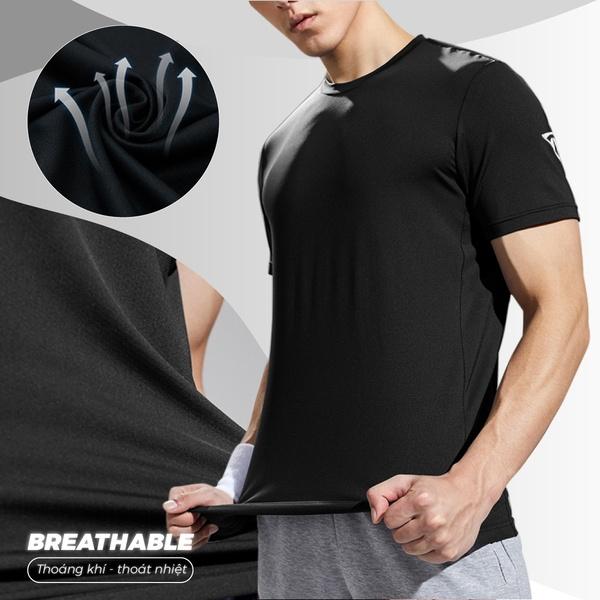 Mẫu áo thể thao tập gym có cổ tròn và ngắn tay Tsimple