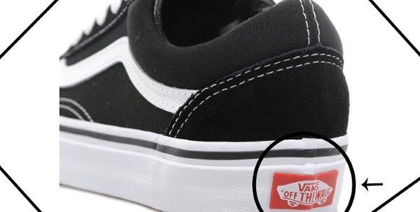 Phân biệt giày vans qua gót giày