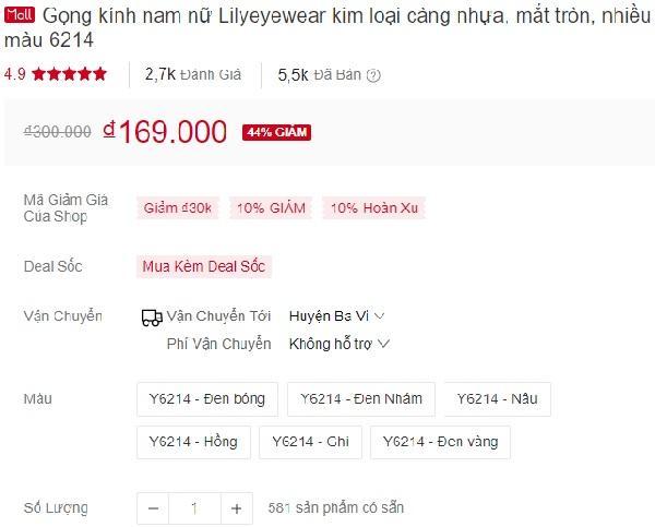 Đa dạng màu cho khách hàng lựa chọn