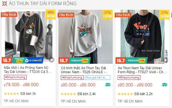 Mẫu áo nào cũng luôn đạt con số đã bán ấn tượng