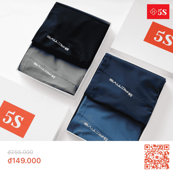 Quần short nam gió 5 màu 5S