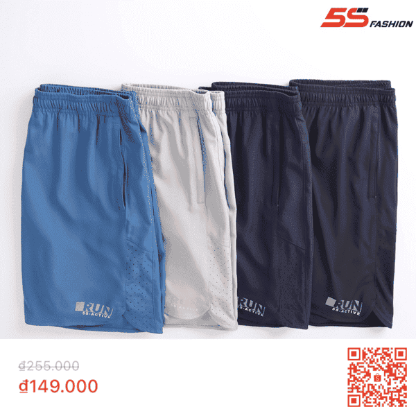 Quần short nam Run Active 5S (Lưu ý: Quét mã QR xem sản phẩm)