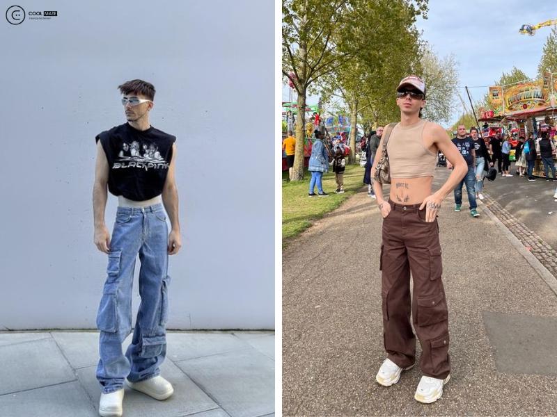 Áo croptop nam thời trang