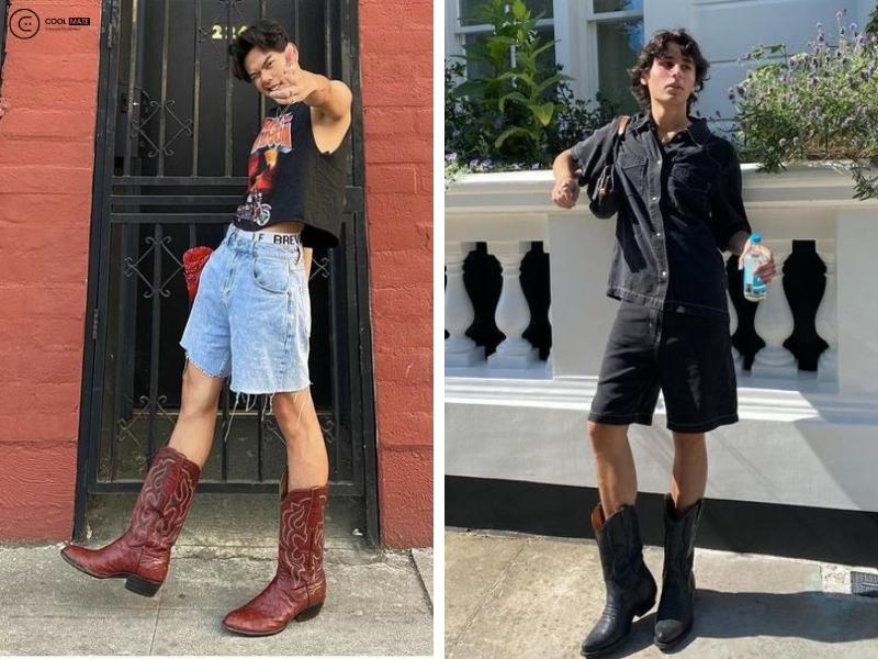 Western boots và quần short