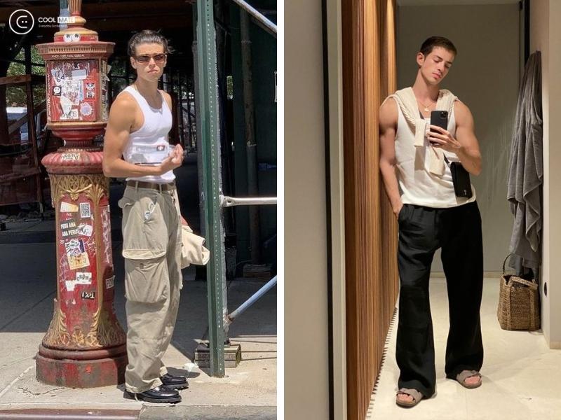 Áo tank top và quần ống suông