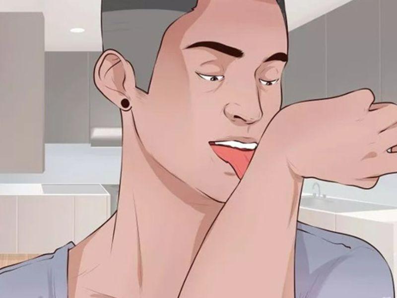 Kiểm tra hôi miệng bằng cách liếm cổ tay
