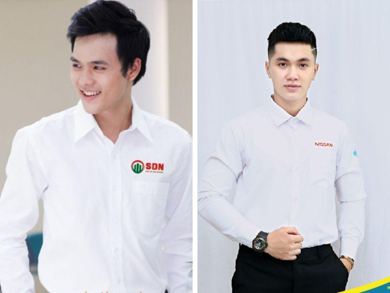 In logo lên áo sơ mi có được không?