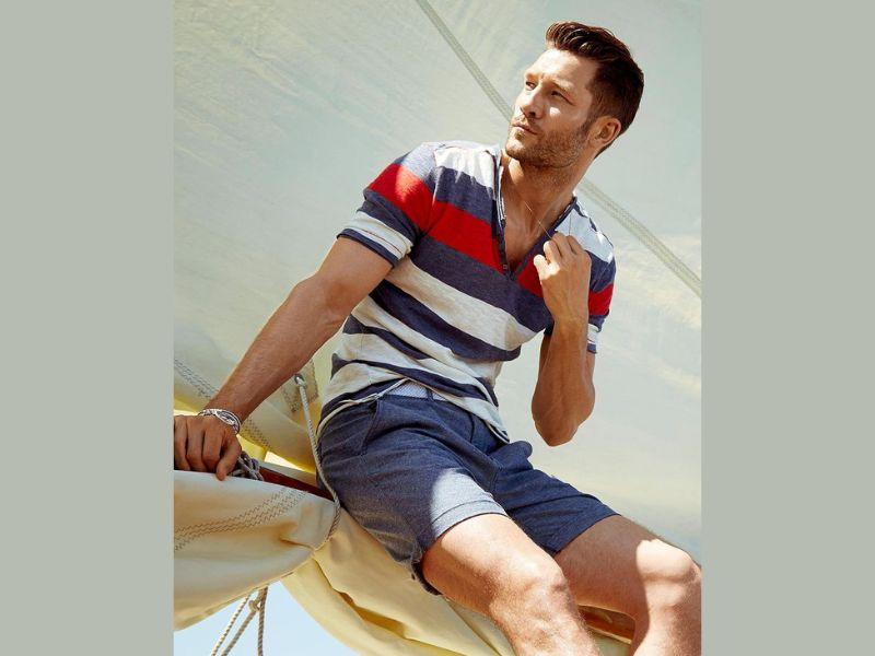 phối đồ cùng quần short đi biển cho nam 