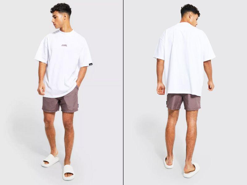 quần short nam đi biển nên mặc với áo gì