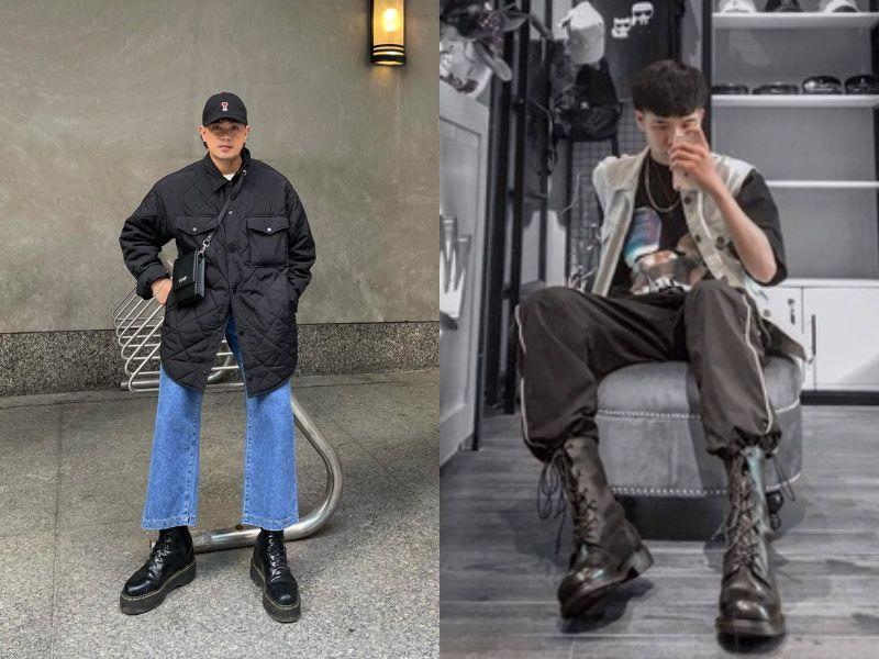 Kết hợp giày chunky boots với áo Jacket 