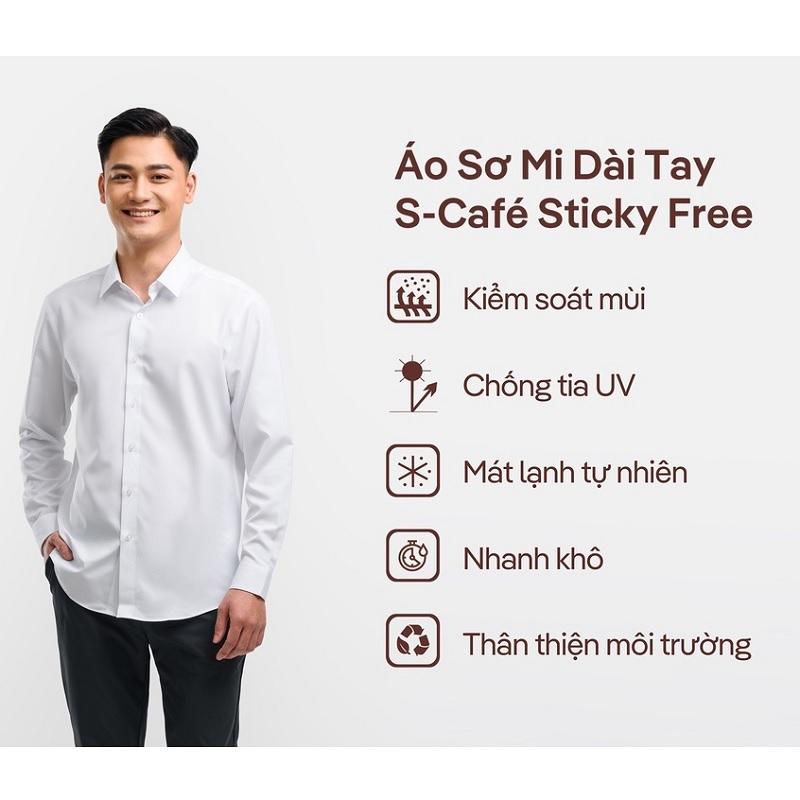Áo sơ mi dài tay Cafe DriS khử mùi hiệu quả, mang đến sự lịch lãm và thoải mái cho người mặc.