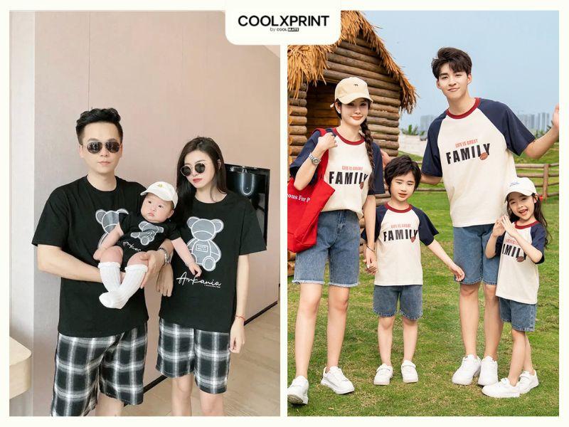 Áo thun gia đình Familylove có chất lượng vải tốt