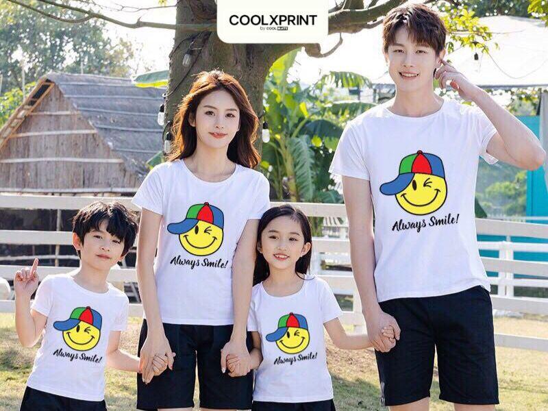 Áo thun gia đình tại dongphucgiadinh.com có hình in sắc nét