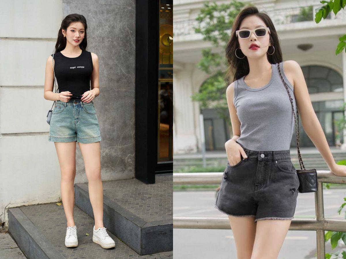 Áo ba lỗ dáng rộng phối cùng quần short mang đậm phong cách mùa hè