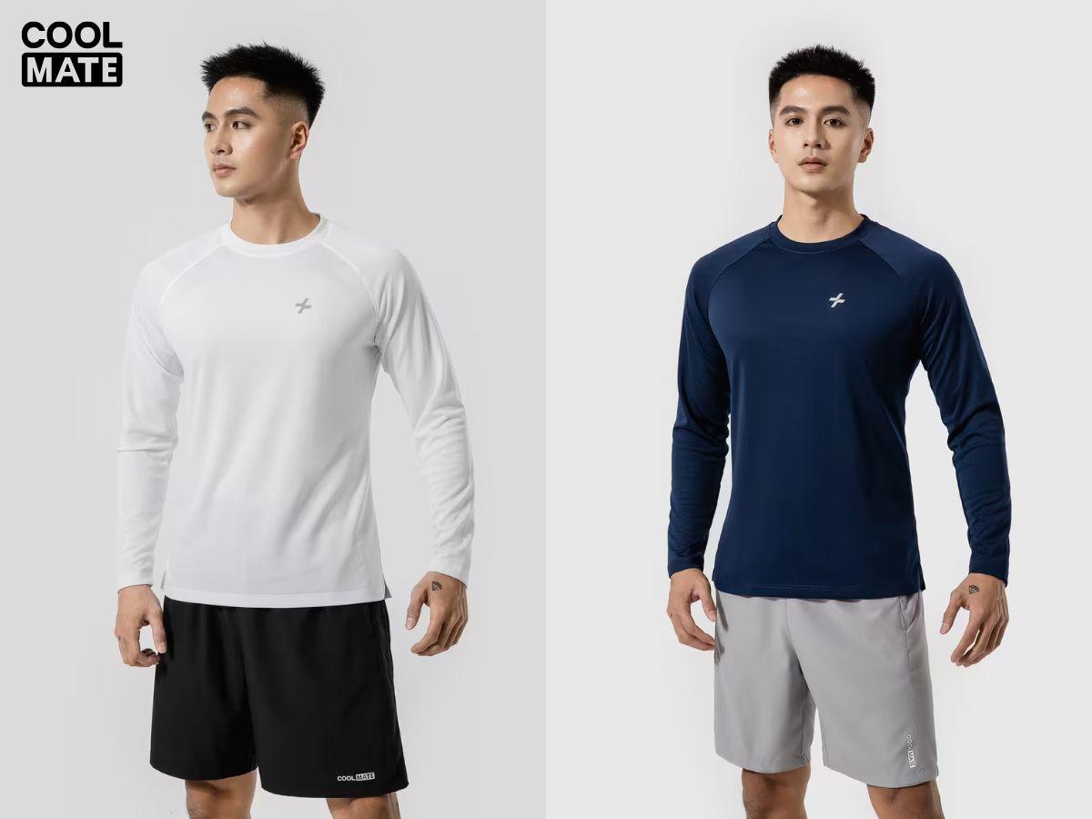 Phối áo thun tay dài và quần short nam