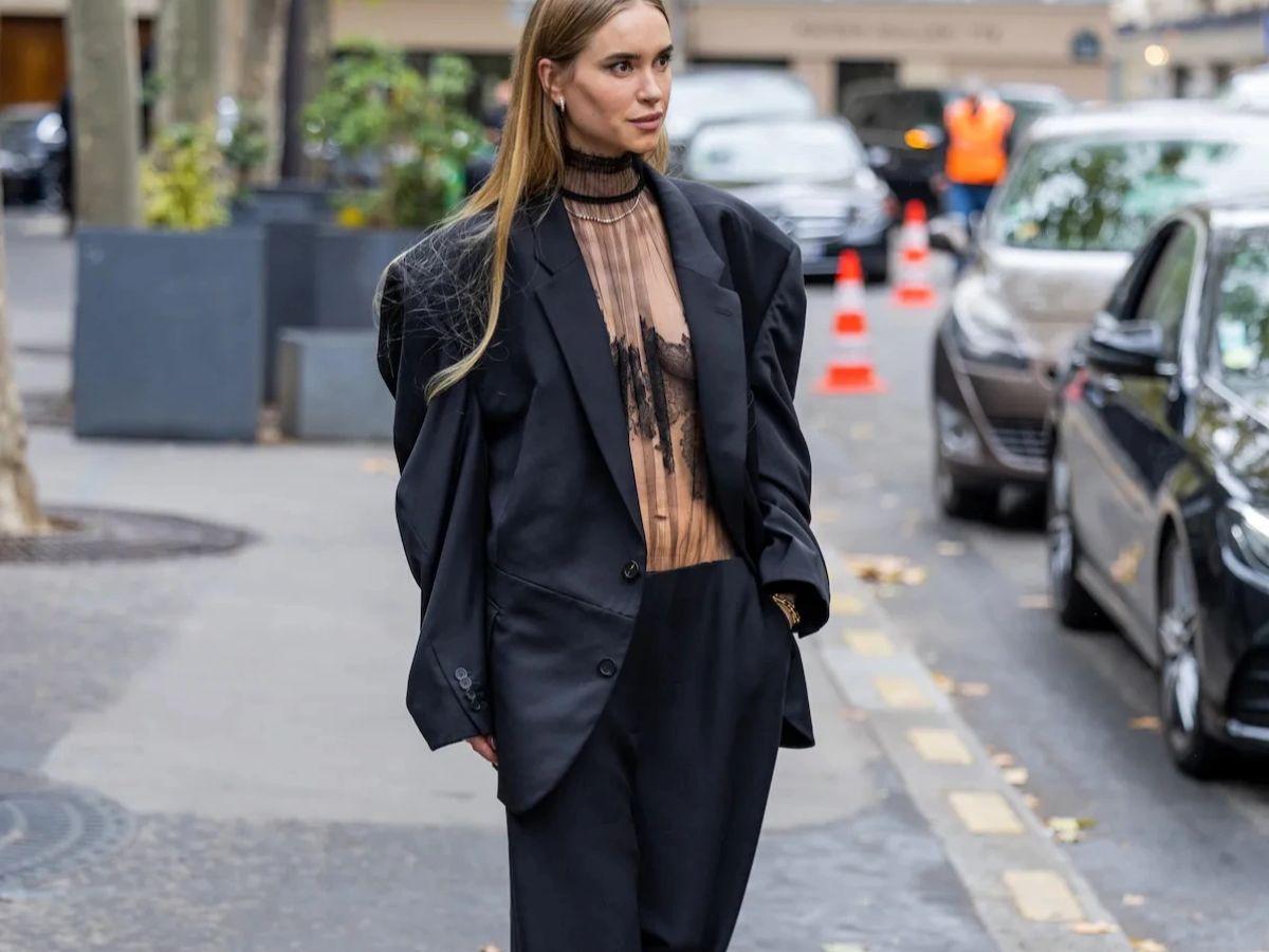 Bralette Lụa Ren Phối Vest Dáng Suông