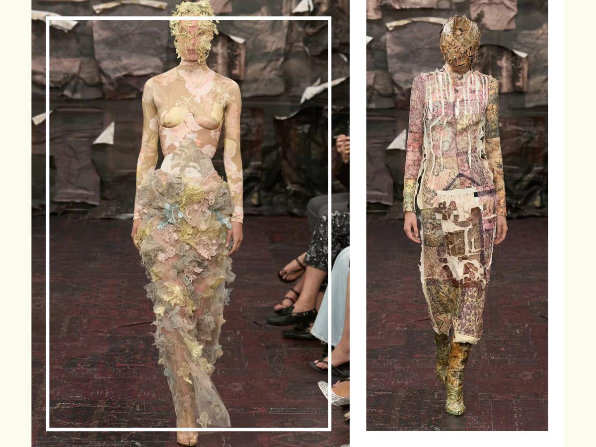 Các người mẫu đều sử dụng mặt nạ được làm thủ công