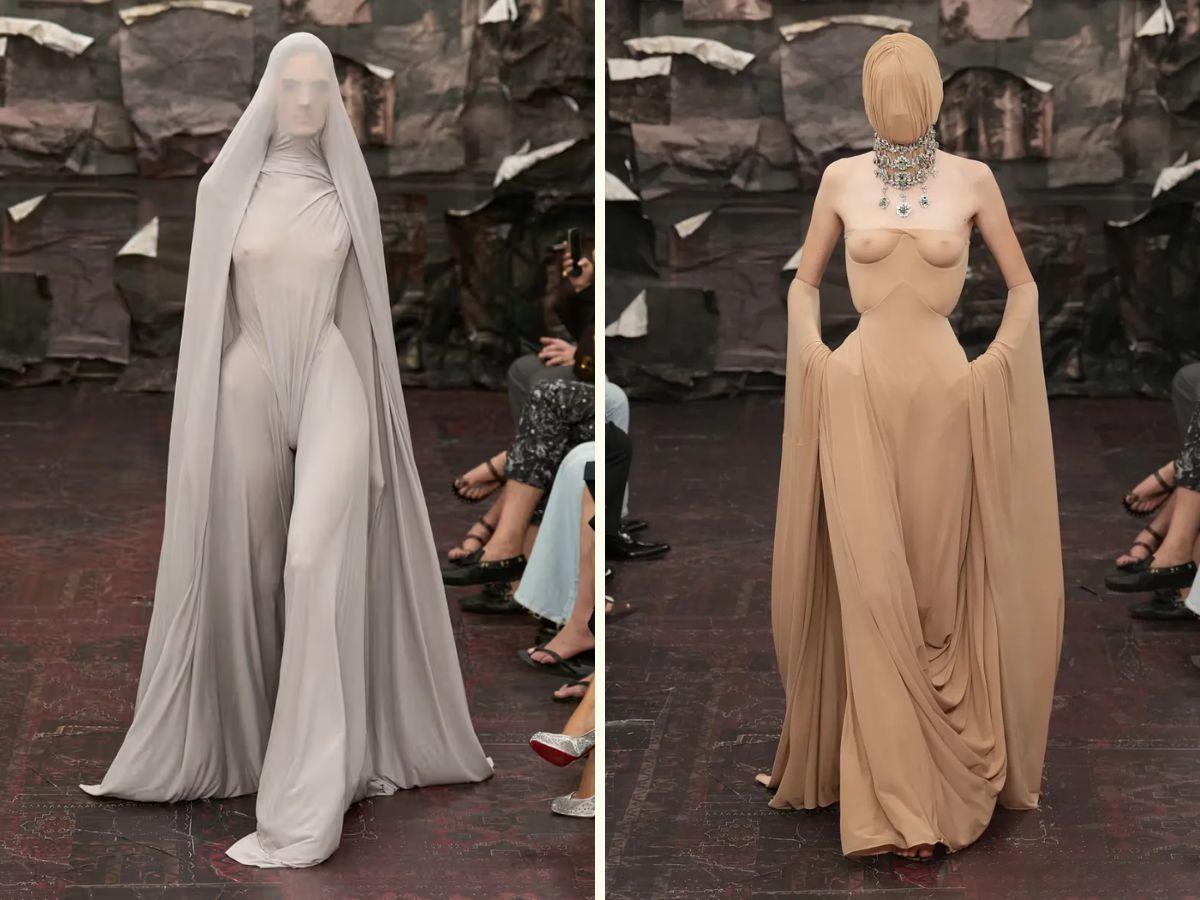 Những trang phục từ vải liệm gây ấn tượng mạnh