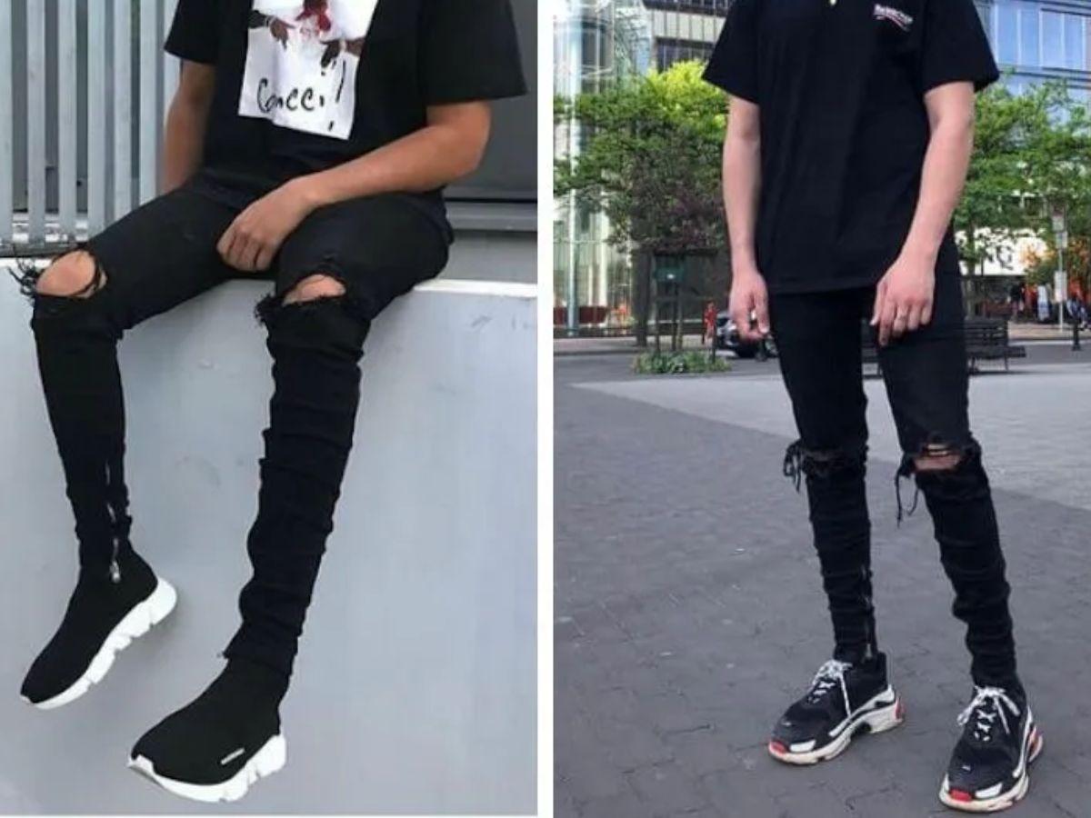 Phối Đồ Vời Giày Balenciaga Nam Cùng Quần Jeans