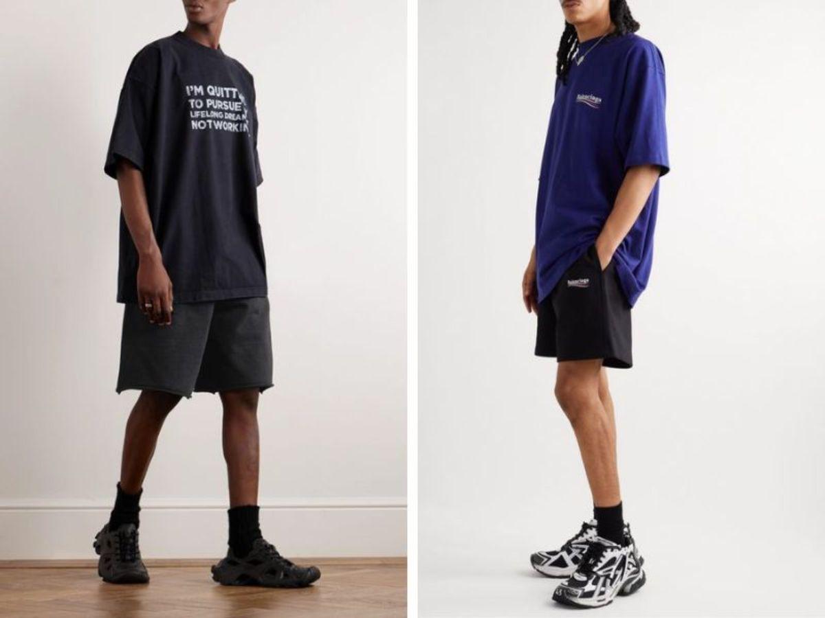 Phối Đồ Vời Giày Balenciaga Nam Cùng Quần Short