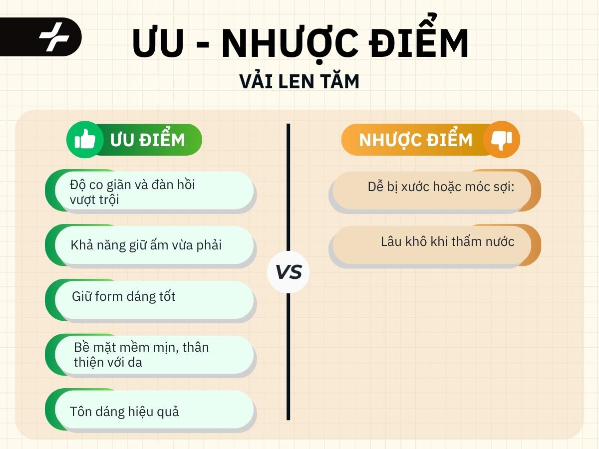 ưu nhược điểm vải len tăm