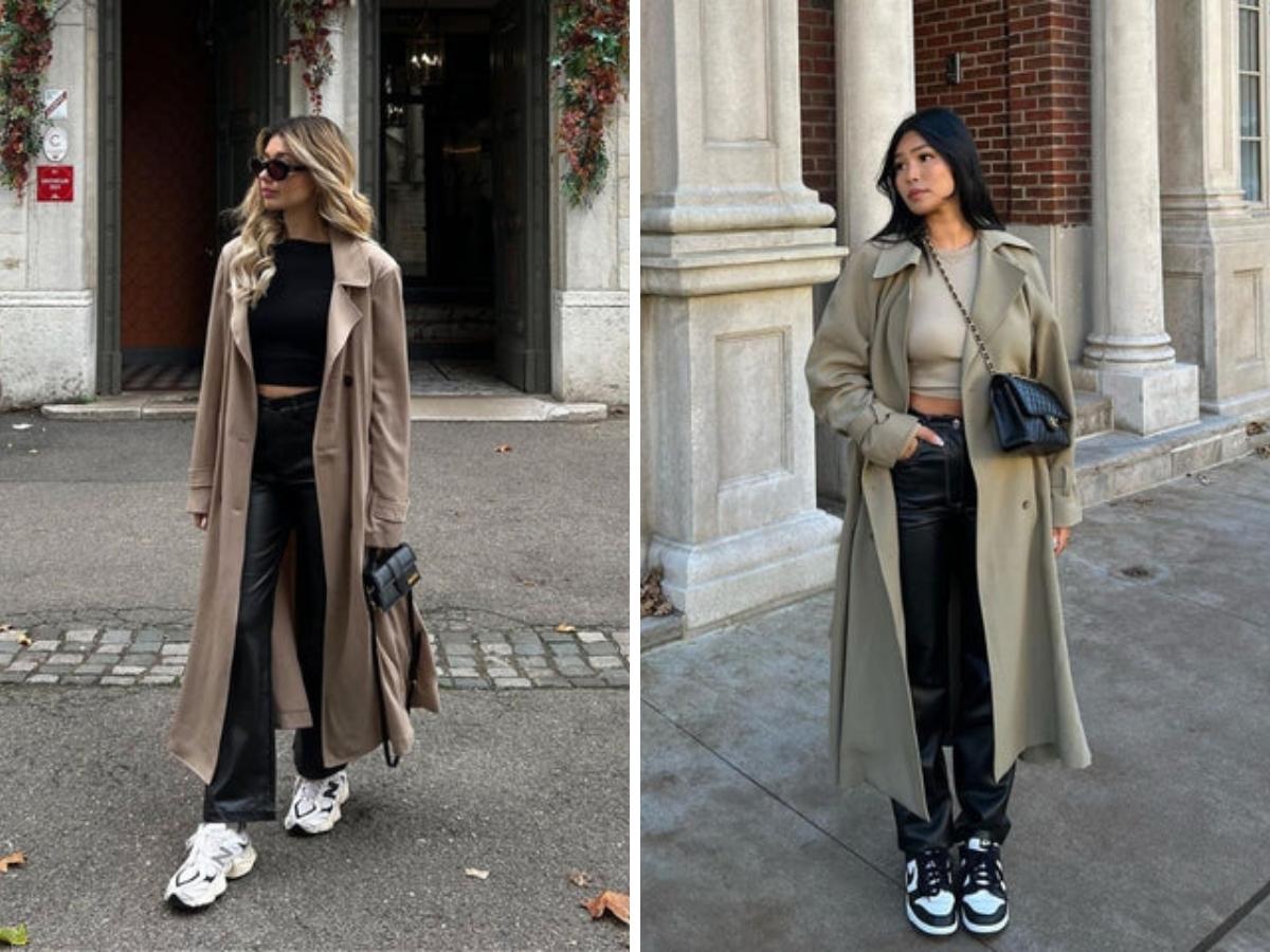 Có thể mặc set đồ áo dáng dài với quần legging đi làm