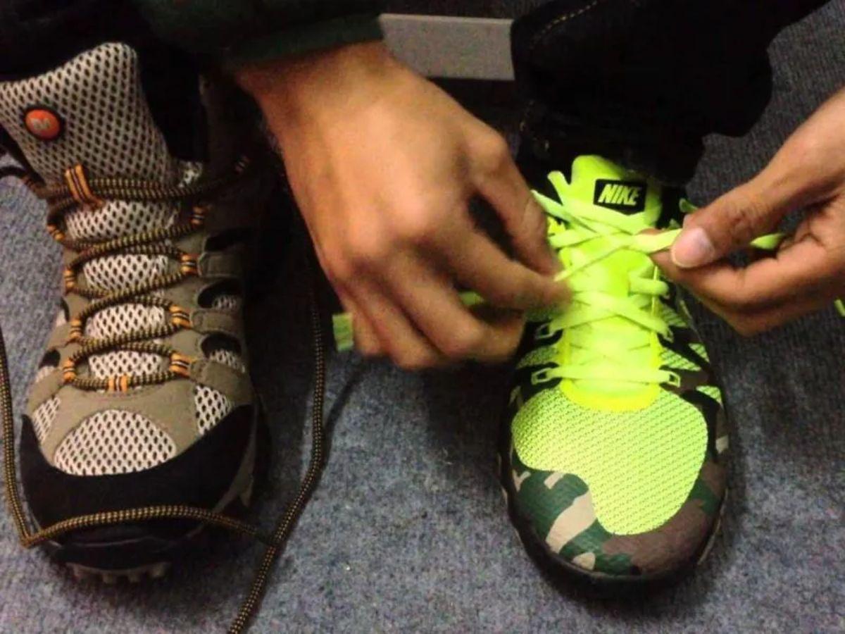 Buộc dây cho vòm chân cao