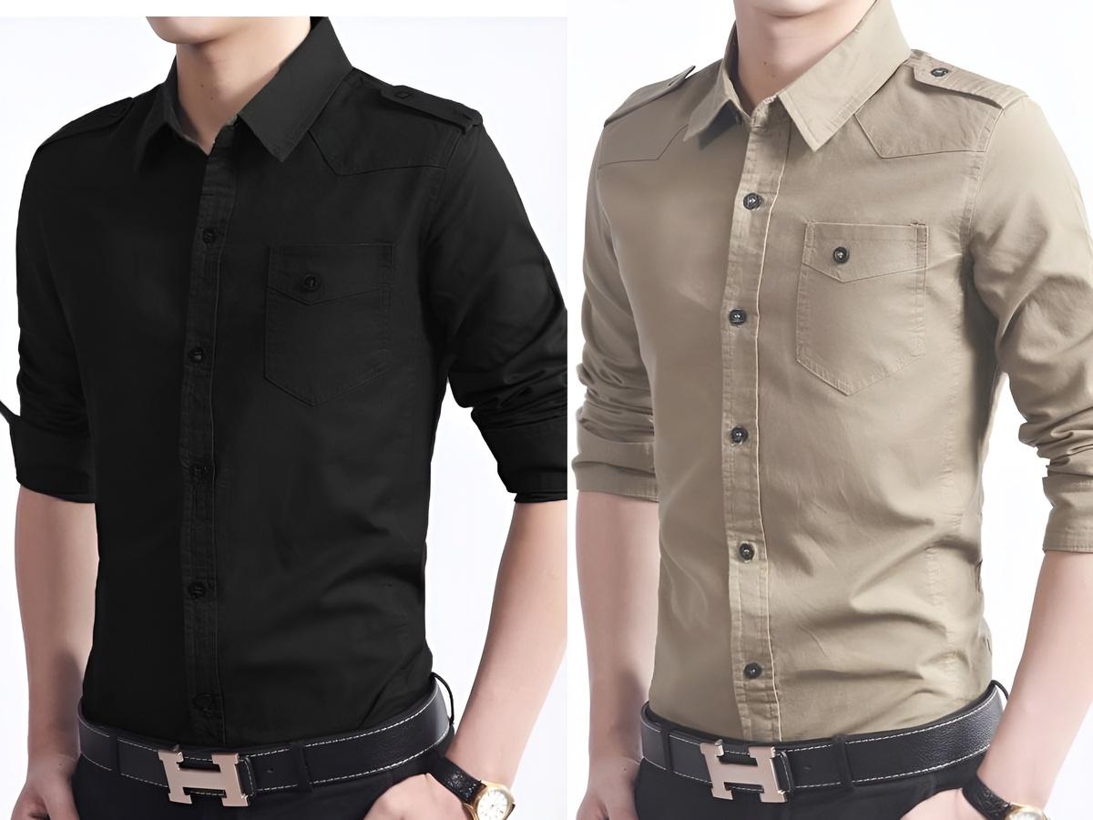 Mẫu áo có thêm chi tiết cầu vai sẽ đẩy mạnh nét lính hơn một bậc