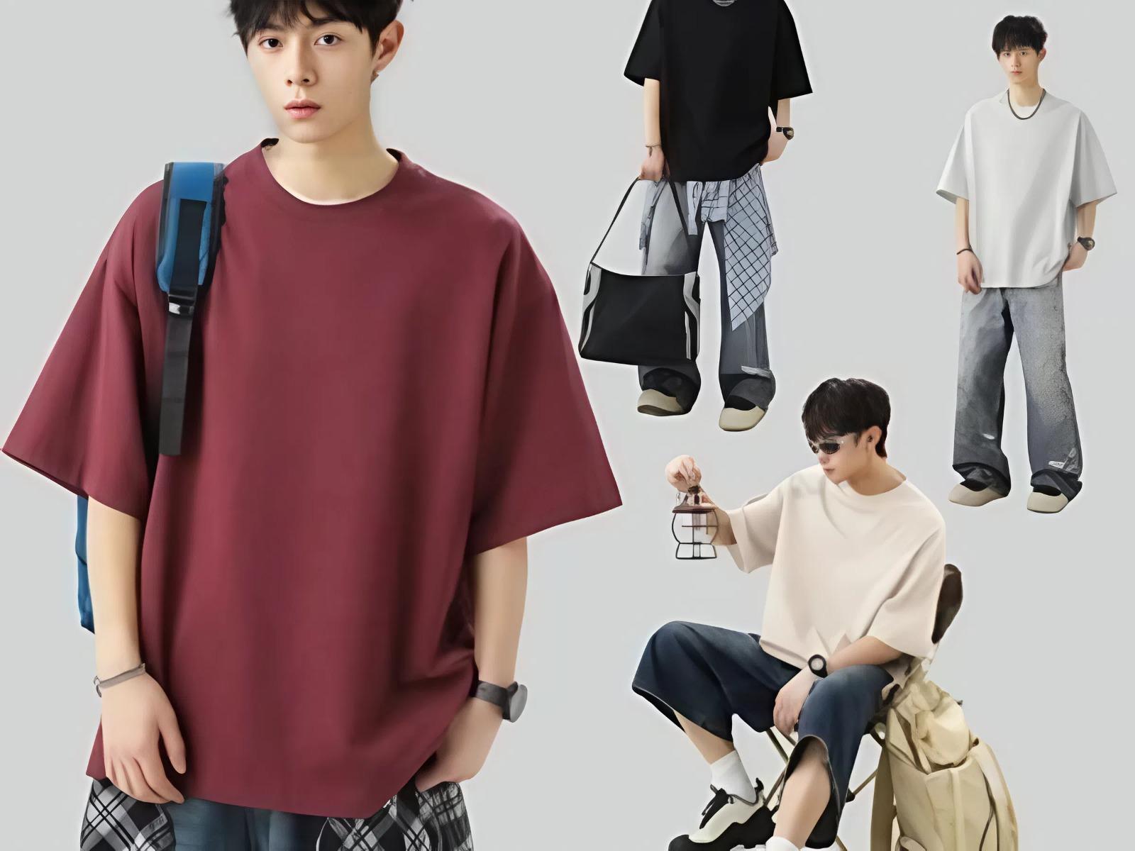 Sét quần jean graphic + Áo thun oversize trắng + Sneaker.