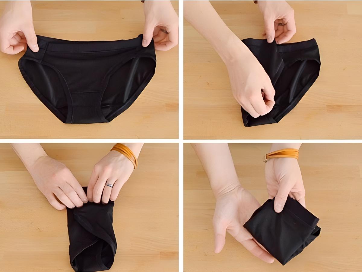 Cách gấp gọn kiểu hình chữ nhật phẳng