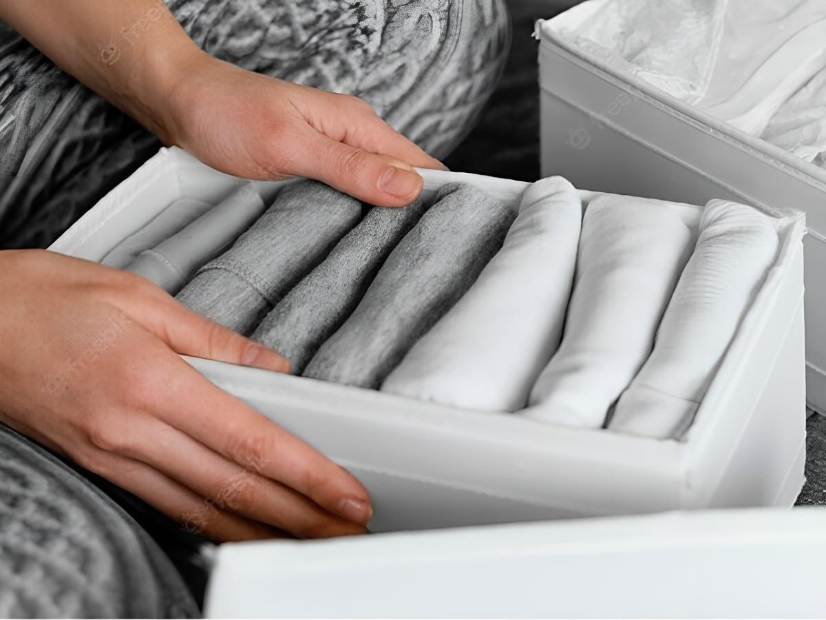 Cách tối ưu nhất để bảo quản đồ là xếp theo chiều dọc