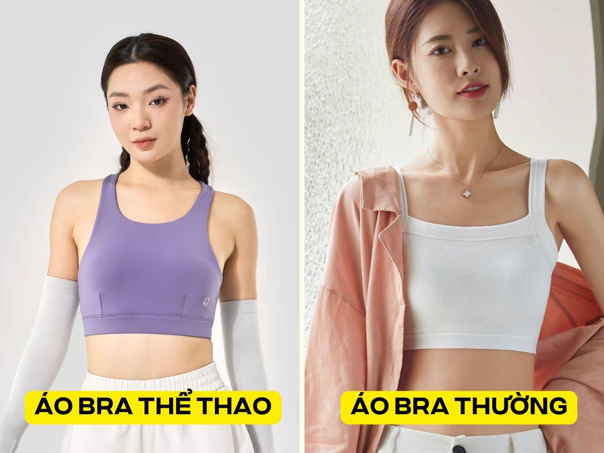 Kết cấu, chất liệu của áo bra thể thao chắc chắn hơn bra thường