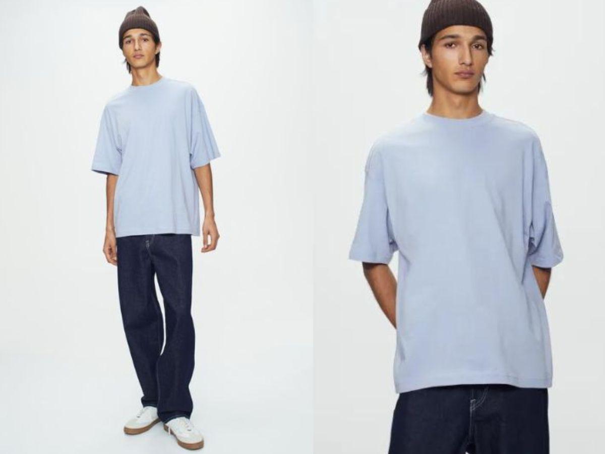 Áo thun trơn basic + quần jeans nam lưng thun