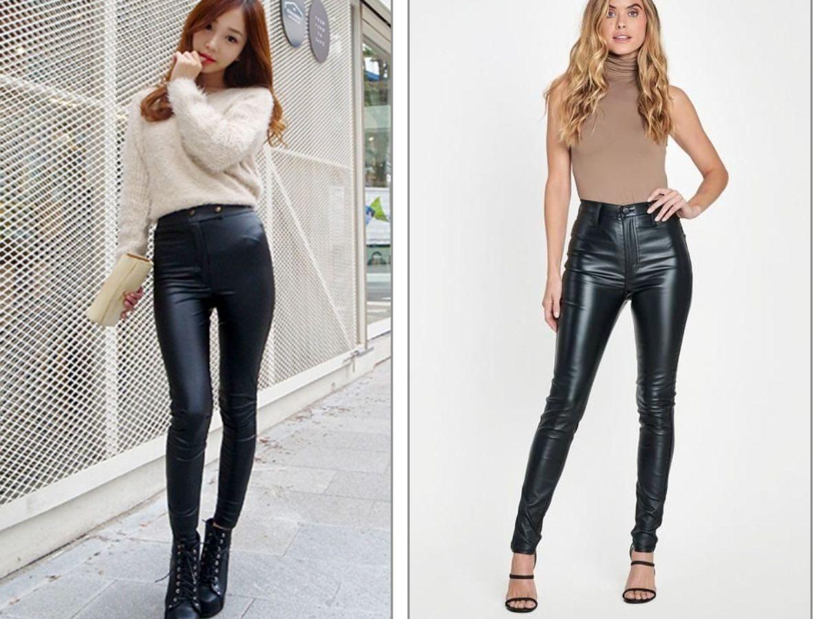 Vẻ ngoài trông chất chơi hơn khi kết hợp với quần da