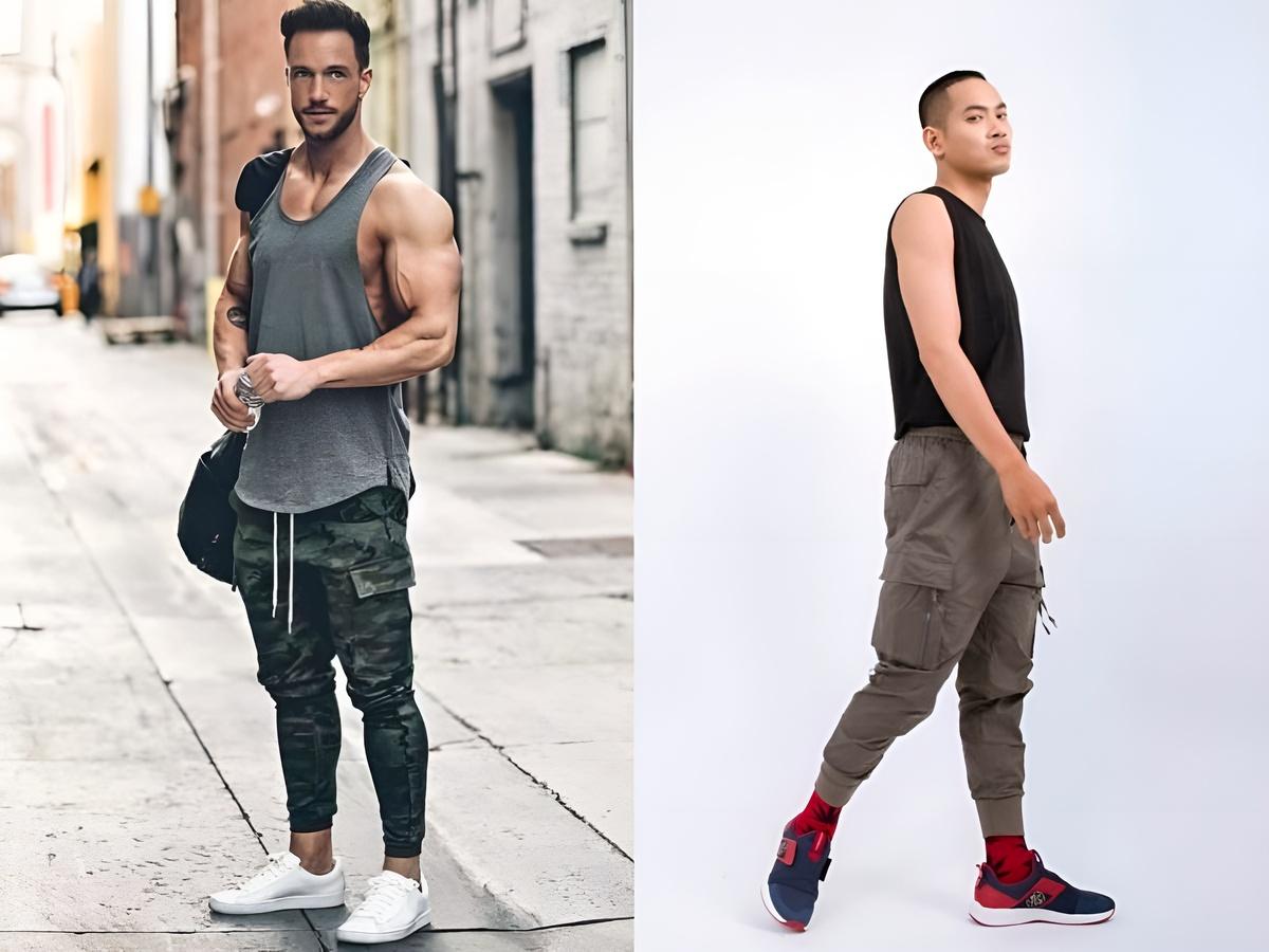 Phối áo tanktop cùng quần jogger