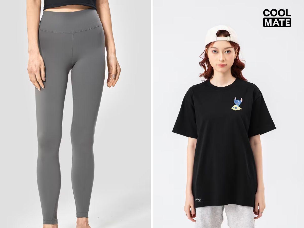 Quần Legging + Áo Thun Basic