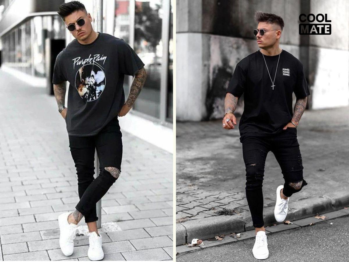 Ưu tiên chọn áo thun họa tiết rõ ràng nhé!