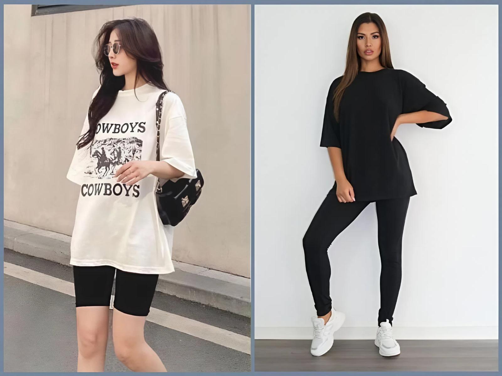 Công thức quốc dân: Quần legging + Áo thun oversize